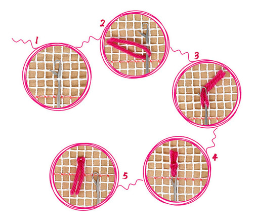 Latch Hook Rug Kit Costura Animal Stitch Kit Para La