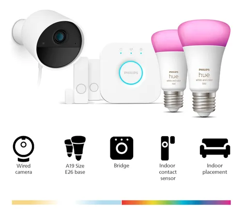 Kit De Inicio Philips Hue Secure Con Cámara Y Sensores