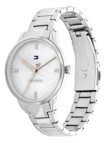 Reloj Tommy Hilfiger mujer acero inoxidable 1782544 paige color de la correa plateado color del bisel plateado color del fondo blanco