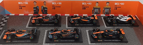 Bburago 6 Autos Coleccionables F1 Escala 1:43 Color Mclaren