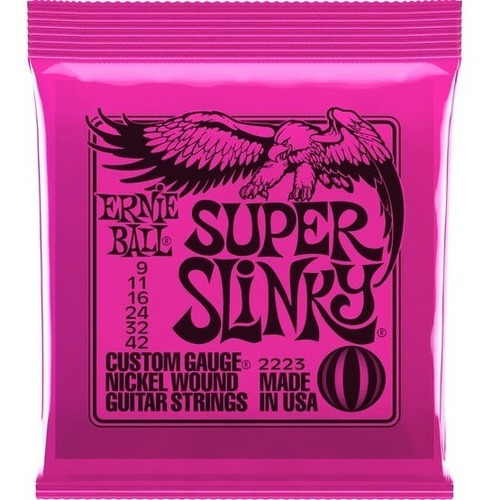 Cuerdas Electrica Ernie Ball Made In Usa Cal 9-42 Ernieball