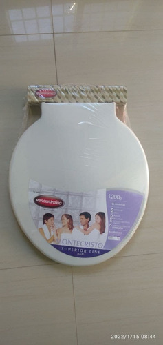 Imagen 3 de 5 de Tapa Asiento Para Wc Montecristo Redondo Blanco Venceramica