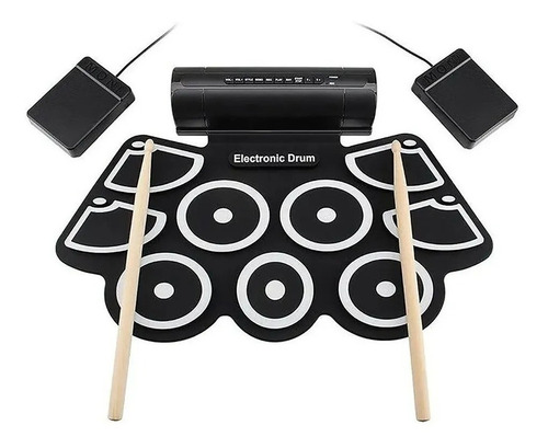 Imagen 3 de 10 de Bateria Infantil Niños Electronica Musical 9 Pad + Parlante