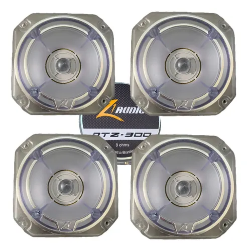 4 Unidade Super Twitter Drive Hidrido Dtz 300 W Prata 8 Ohms