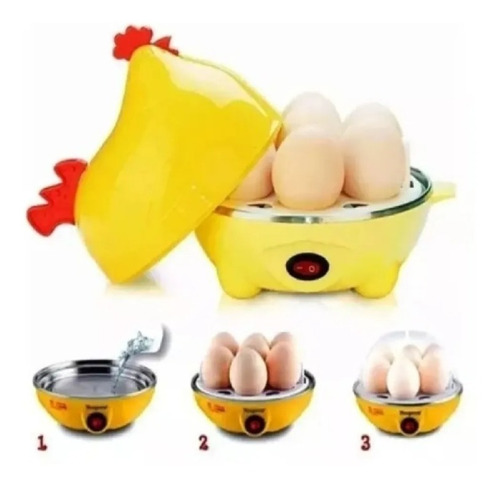 Imagen 3 de 5 de Hervidor Cocedor De Huevos Al Vapor 7 Huevos Gallina