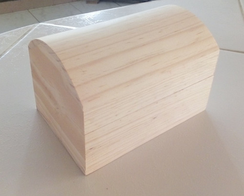 3 Pzas Baul De Madera Mediano Para Decorar De 15cm