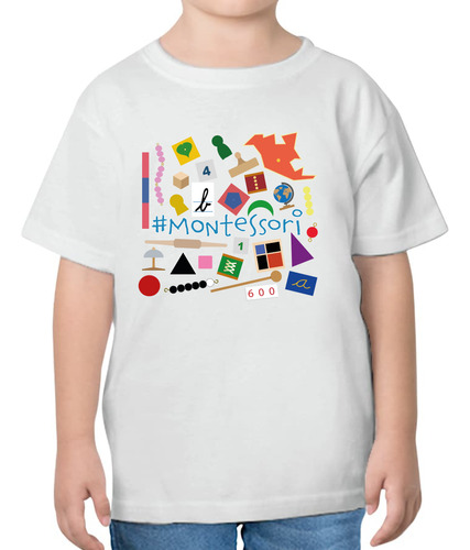 Playera De Niño Con Diseño Materiales Montessori