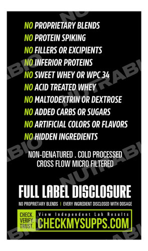 Classic Whey 100% Protein Pure - Nutrabio- 5 Lbs Sabor Ice Dream Cookies Dream