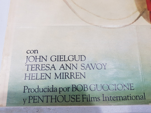 Antiguo Afiche Calígula 1979 Tinto Brass Mcdowell Mag 59831 (Usado)