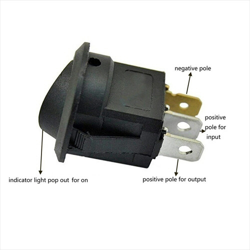 2 X Switch Interruptor Rocker Kcd1 On Off 21mm, 12v Dc, 20a