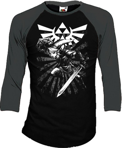 Zelda Playeras Manga 3/4 Para Hombre Y Mujer D3