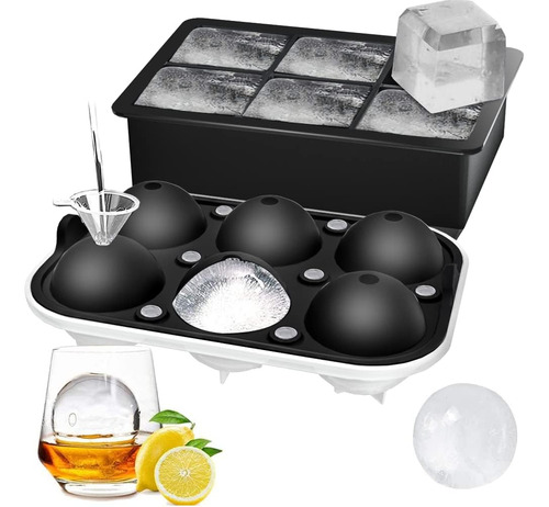 Tazas Esférico Y Cuadradas Grandes Para Bebidas, Set De 2