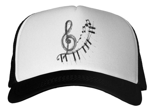 Gorra Piano Nota Musical Dibujos Canciones