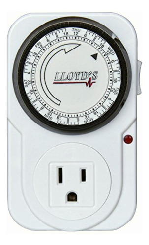 Lloyd's Lr-911 Timer Mecánico Programable, Color Blanco