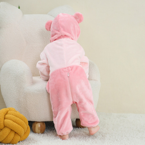 Mono Con Capucha Para Niños Y Niñas, Lindo Traje De Franela