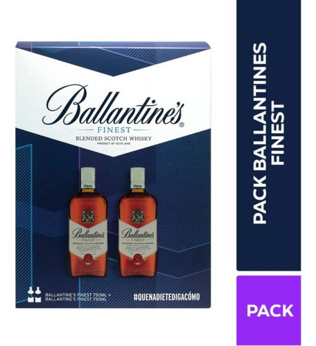 Pack Ballantines Finest 750 Ml - Pack 2 Un 750 Ml