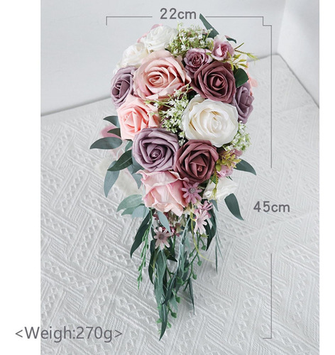 A Ramos De Boda Hechos A Mano For Novia, Rosas Artificiales