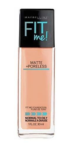 Maybelline Fit Me Maquillaje De Base Liquida Mate Sin Poros,