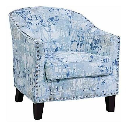 Mueble - Silla Decorativa Grafton Giles Nailheads, Azul Mari