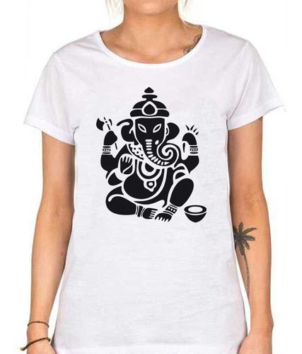 Remera De Mujer Ganesha Dibujo Vector