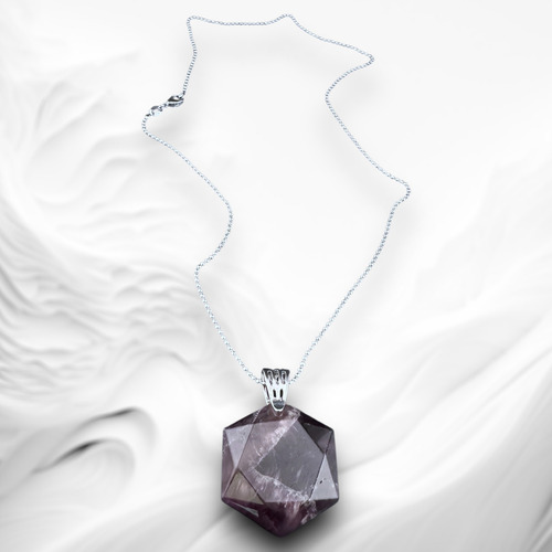 Collar Cuarzo Hexagonal Destiny Color Amatista - Equilibrio