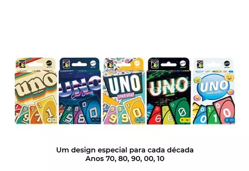 Original Mattel Uno Icônico Série Jogo De Tabuleiro Década-design