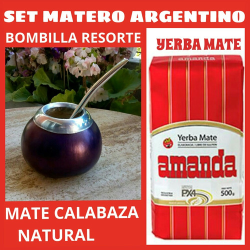 Oferta! Set Mate!mate Calabaza Natural+bombilla+yerba 500 Gr