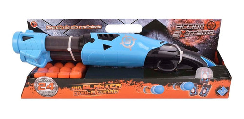 Pistola Air Blaster Doble Cañon Lanza Pelotas El Duende Azul