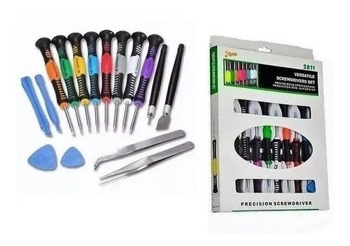 Imagem 2 de 4 de Kit De Chaves 16-1 Ferramentas De Reparo Celular E Tablet