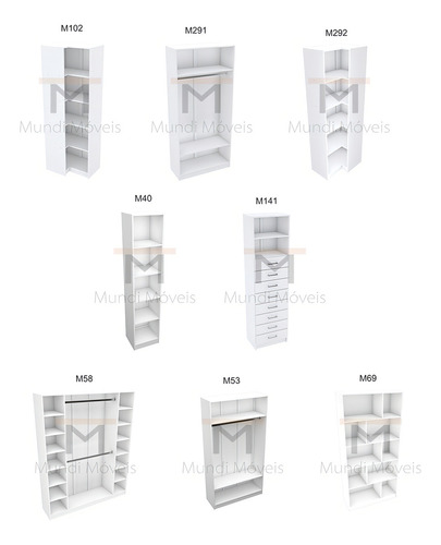 Kit Closet Modular Mundi M301.2021.b Cor Branco
