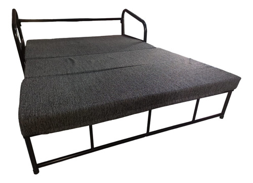 Sofá Cama Plegable Con Colchón 2plazas 1.40 Caño Fácil Abrir