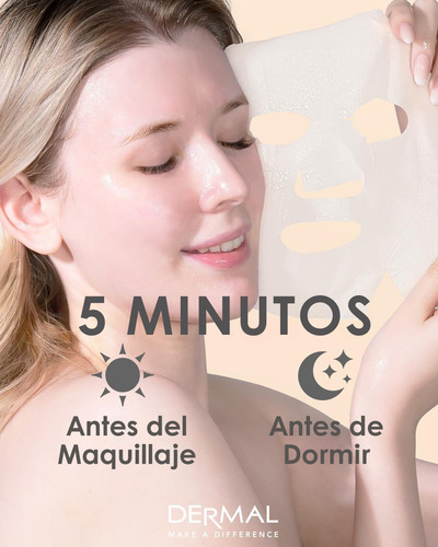 Dermal, Mascarillas Colágeno X24, Hidratantes Y Reafirmantes