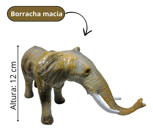 Juego de 2 elefantes, de goma, animales salvajes, juguetes de la jungla