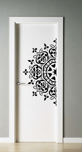 Vinilo Puerta Mandala Corte Decoración  Wall Stickers