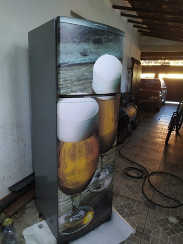 Adesivo Envelopar Porta Da Geladeira Cerveja 70x180cm Heinek