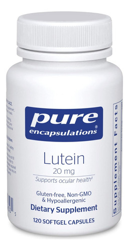 Luteína 20 Mg Pure Encapsulations 120 Softgel