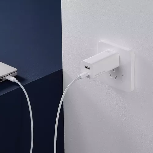 Xiaomi Cargador De Carga Rápida Gan Cargador, 65W, Salida Usb-A Y Usb-C,  Blanco –