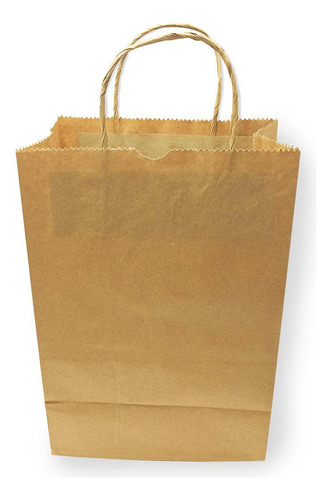 Bolsa de papel Kraft, bolsa marrón C/10 de una sola pieza