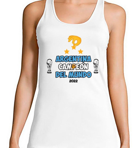 Musculosa Argentina Campeon Mundial Messi M12