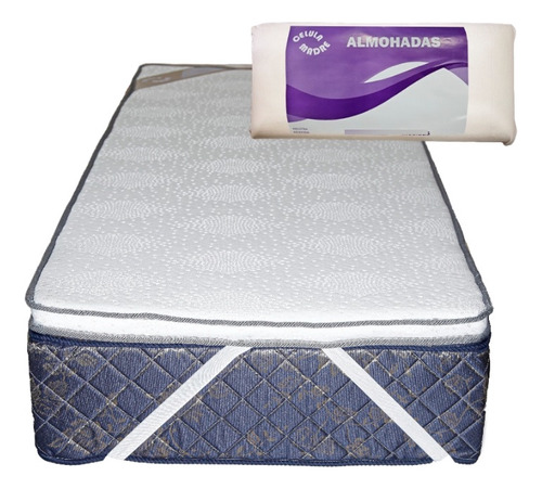 Combo Pillow Viscoelastico 80 X 190 + Almohada Memoria 