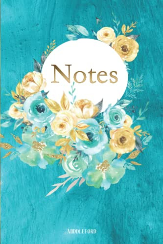 Note Book Floral Verde: Libretas Bonitas 100 Paginas Rayas