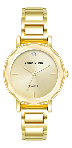 Reloj De Pulsera Anne Klein Con Esfera De Diamante Genuino