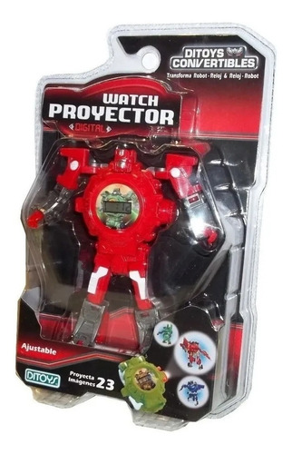 Robot Reloj Watch Proyector Rojo Ditoys 2244 Rojo