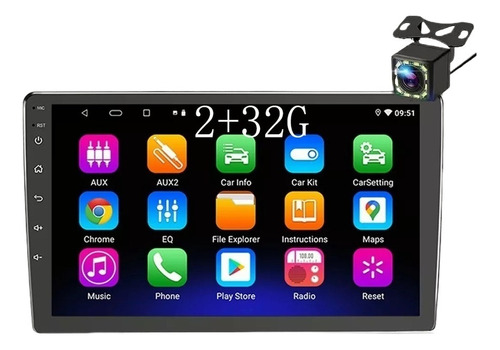 Estéreo Para Auto 1din Wifi Gps Android 9.1 De 2+32g 10 Inch