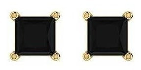Imagen 3 de 4 de Aretes De Diamantes Negros Para Mujeres Hombres Tarjetas De