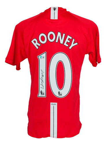 Playera Del Manchester United Firmada Por Rooney