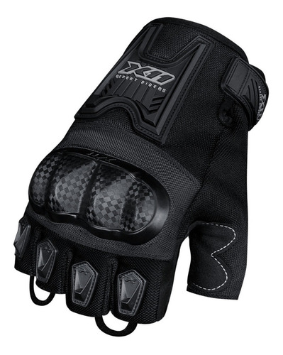 Luva X11 Blackout Meio Dedo Moto Motociclista C/proteção Tamanho M