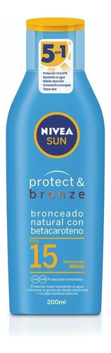 Protector Solar Nivea Sun Protect & Bronze Fps 15 - 200 Ml
