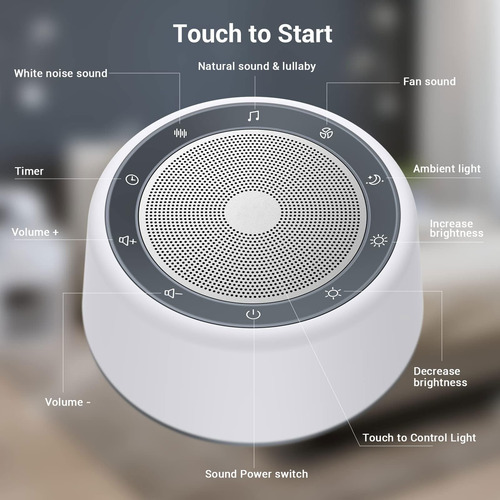 Máquina De Sonido White Noise Boverss Para Bebé Con 30 Sonid