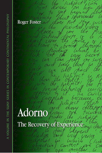 Libro: Adorno: The Recovery Of Experience (suny Series In
